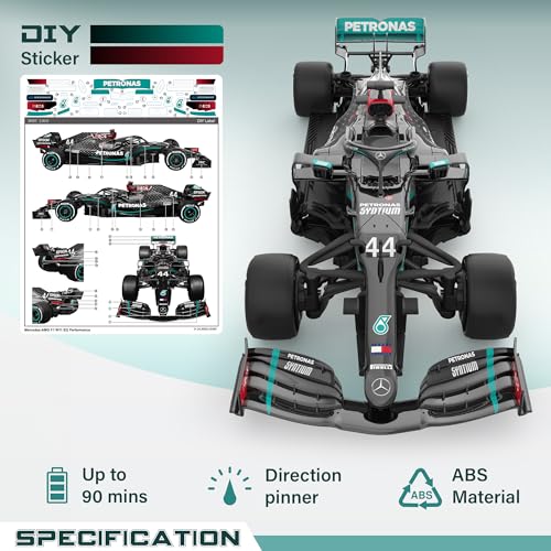 Voltz Toys سيارة التحكم عن بعد مرسيدس-بنز F1 W11 بحجم 1:18 من فولتيز تويز - مجموعة سيارات F1 للتحكم عن بعد للأطفال والبالغين - سيارة تحكم عن بعد بتردد 2.4GHz كهدية (1:18 مرسيدس-بنز F1 W11) - Image 4
