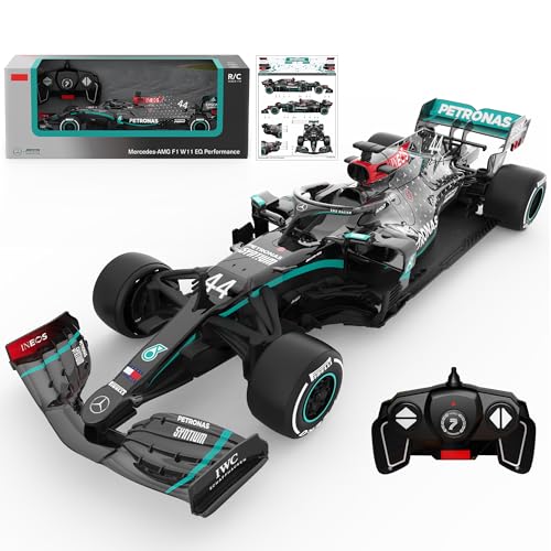 Voltz Toys سيارة التحكم عن بعد مرسيدس-بنز F1 W11 بحجم 1:18 من فولتيز تويز - مجموعة سيارات F1 للتحكم عن بعد للأطفال والبالغين - سيارة تحكم عن بعد بتردد 2.4GHz كهدية (1:18 مرسيدس-بنز F1 W11) - Image 1