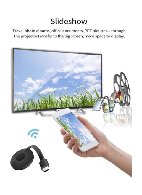محول شاشة لاسلكي 4K HDMI - مستقبل واي فاي لعرض شاشتك على التلفزيون والبروجيكتور (ميراكاست و آيربلاي)