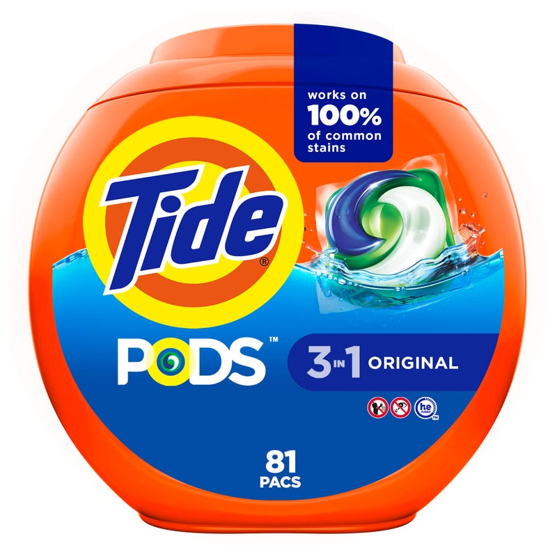 Tide PODS Laundry Detergent Soap PODS, High Efficiency (HE), Original Scent, 81 Count - Image 1