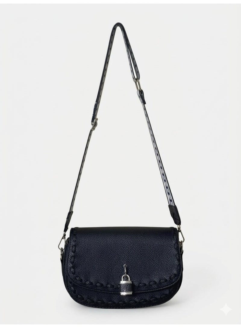 حقيبة كروس جلد عملية جدا - اسود ZC-2