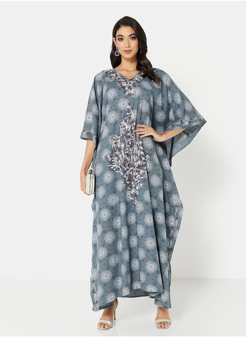 ARABIAN CLOSET EMBROIDERED KAFTAN  - Image 4