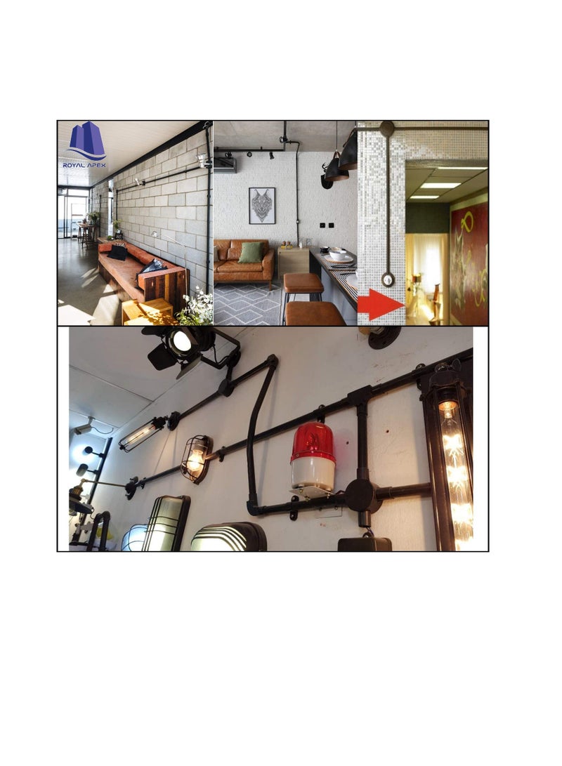 أنابيب ووصلات الأنابيب الكهربائية PVC للأسلاك والكابلات الكهربائية الداخلية والخارجية (حزمة من 10) (32 مم ، مقرنة) - Image 2