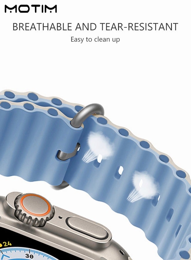Motim Silicone Replacement Strap Wrist Band 41mm/40mm/38mm, Compatible with Apple Watch SE/series 10/9/8/7/6/5/4/3/2/1 - Image 4