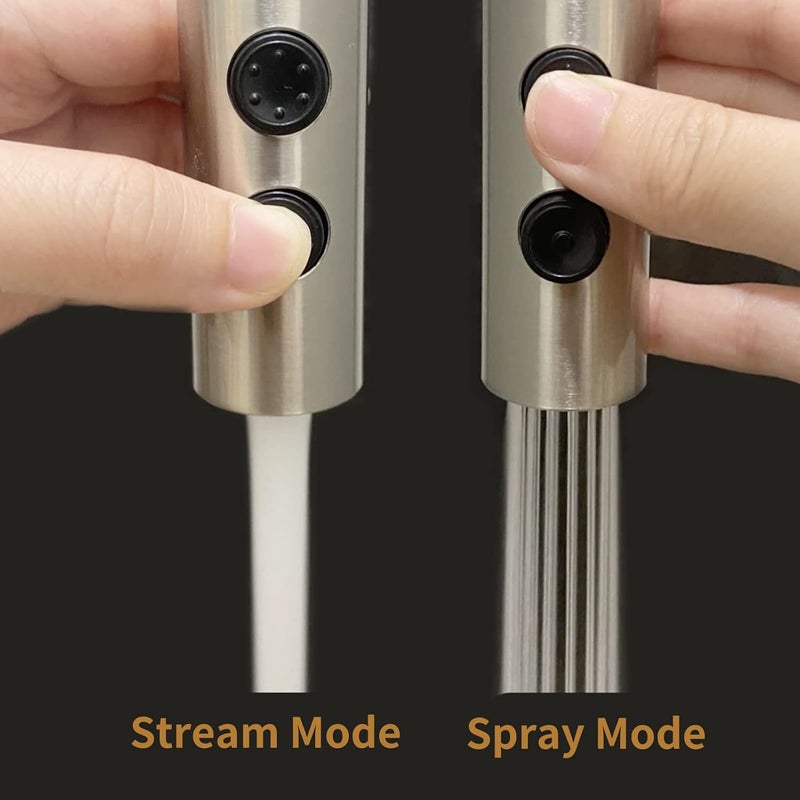 SIMSIN Kitchen Sink Faucet Sprayer Head, 2 Functions Sprayer Attachment for Faucet,Pull Down Faucet Head Replacement Part, G 1/2 Pull Out Spray Head for Kitchen Faucet Tap Sprayer Spout - Image 5