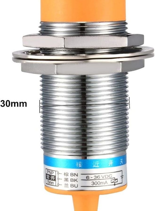 LJ30A3 مستشعر القرب الحثي 15 ملم مفتاح PNP NO DC 6-36 فولت 3 أسلاك أسطواني لمحاذاة سرير الطابعة ثلاثية الأبعاد - Image 5