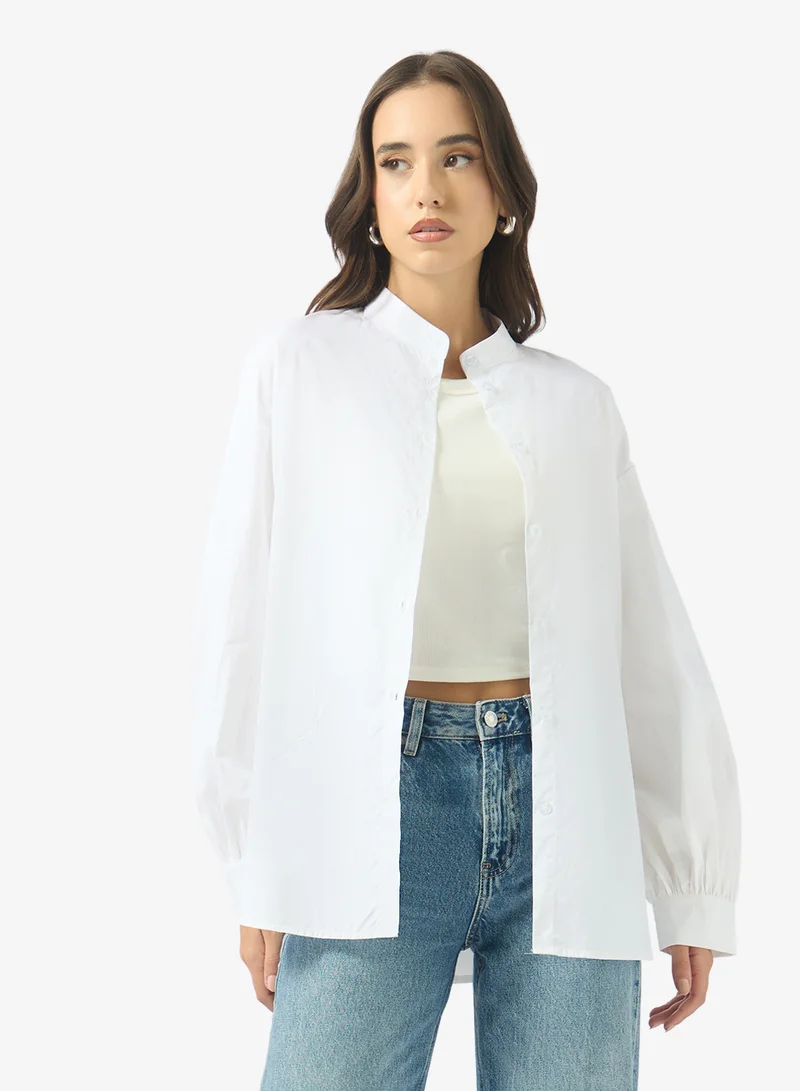 جينجر Oversize Button Down Shirt
