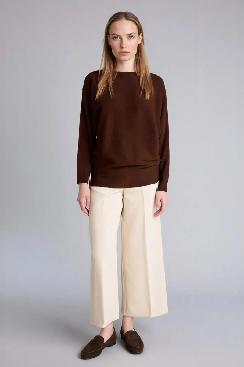 ديفاكتو Boat Collar Knitwear Pullover