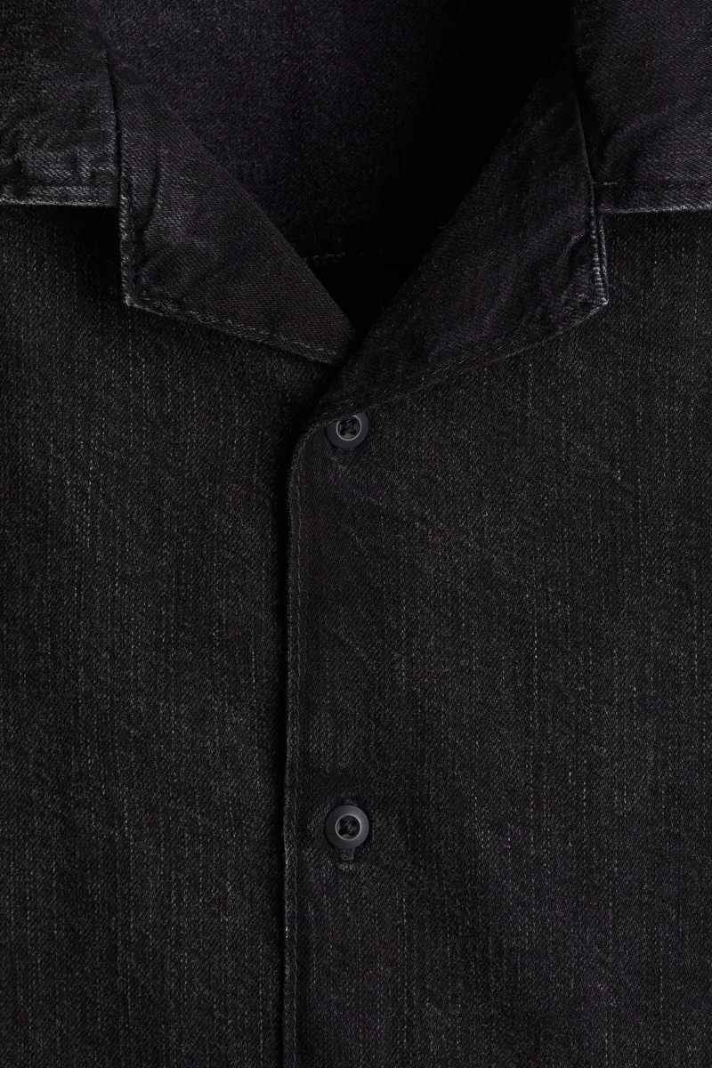 H&M  Regular Fit Denim resort shirt for Men | Best Price UAE