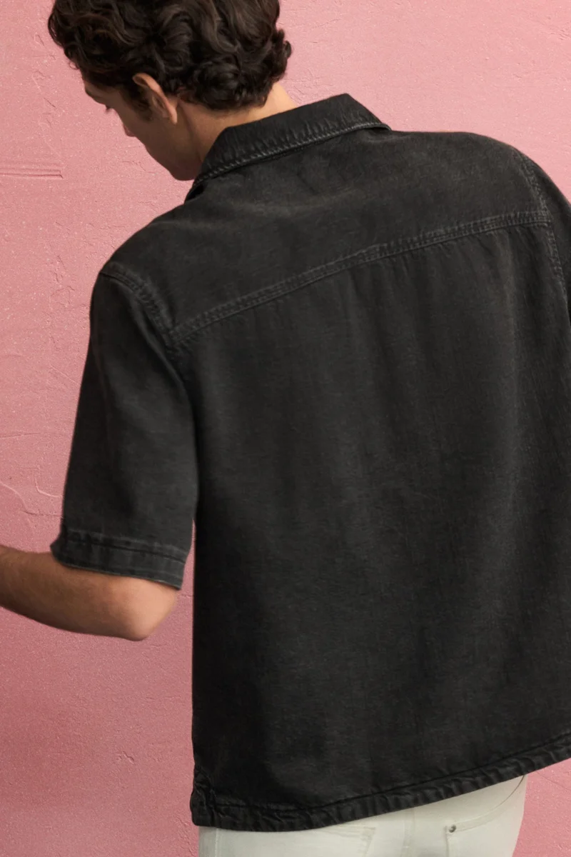 H&M  Regular Fit Denim resort shirt for Men | Best Price UAE