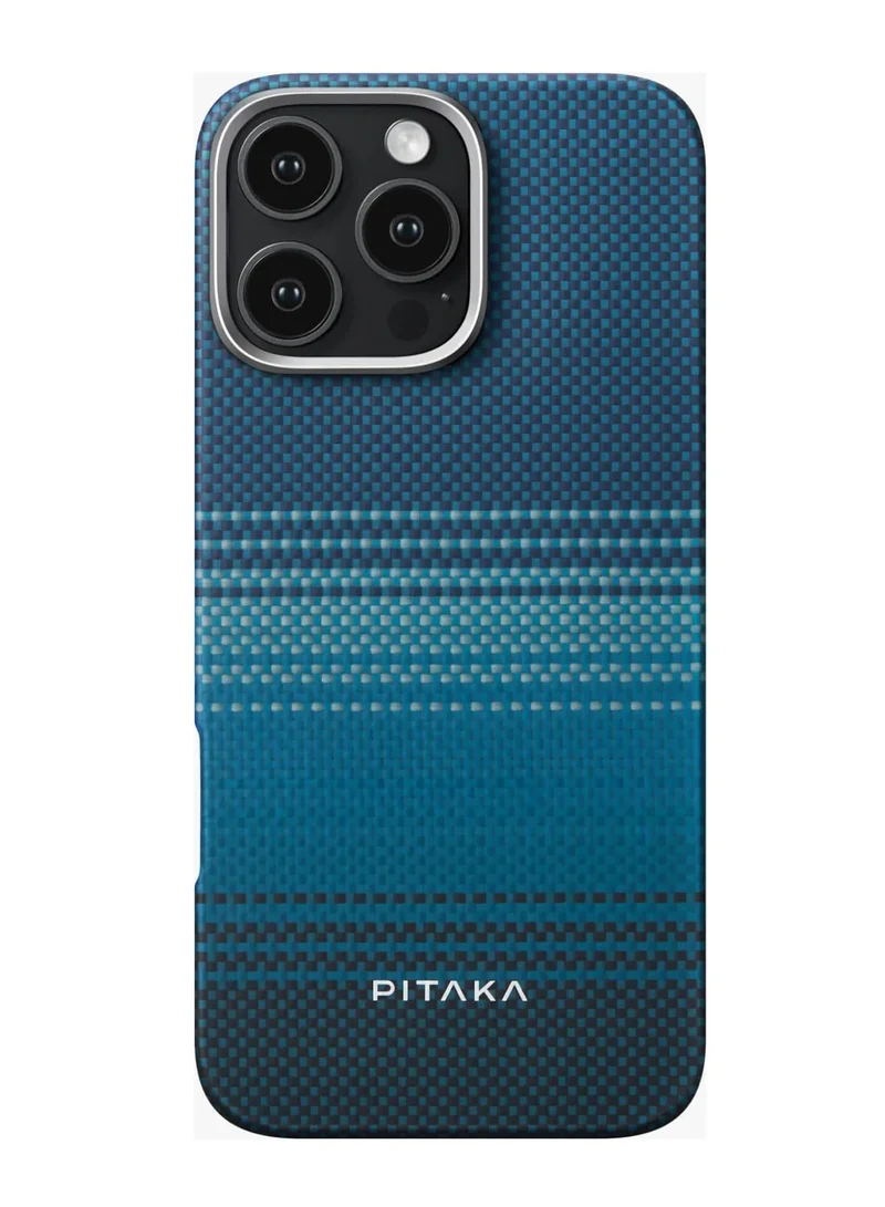 PITAKA Tactile Woven Ultra Slim Case for iPhone 16 Pro with Raised Camera Lip / Woven Touch / Compatible with MagSafe / Drop and Damage Protection - Moonrise