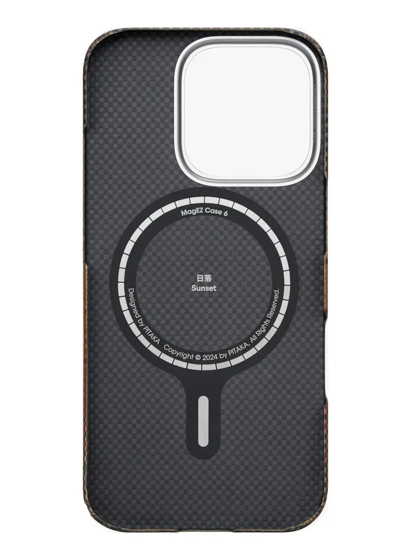 PITAKA Tactile Woven Ultra Slim Case for iPhone 16 Pro with Raised Camera Lip / Woven Touch / Compatible with MagSafe / Drop and Damage Protection - Moonrise