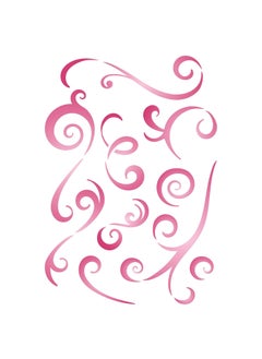 Usnyabni Ribbons Layering Stencil, 11.43 x 16.51 cm - Use Layering to add Texture and Design to Mixed Media Backgrounds  - Image 1