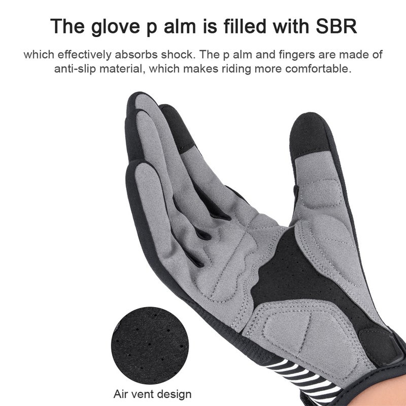 GIYO Bike Motorcycle Gloves Winter Windproof Thermal Gloves Anti-Slip Touchscreen Gloves Shock Absorption for Cycling Riding Running Hiking - Image 3