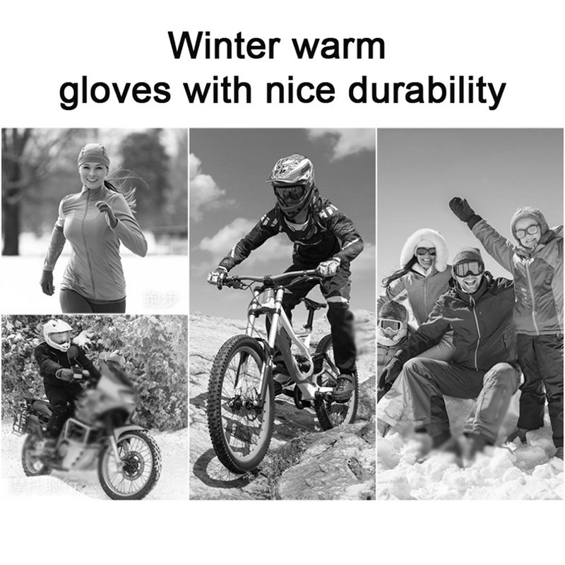 GIYO Bike Motorcycle Gloves Winter Windproof Thermal Gloves Anti-Slip Touchscreen Gloves Shock Absorption for Cycling Riding Running Hiking - Image 5