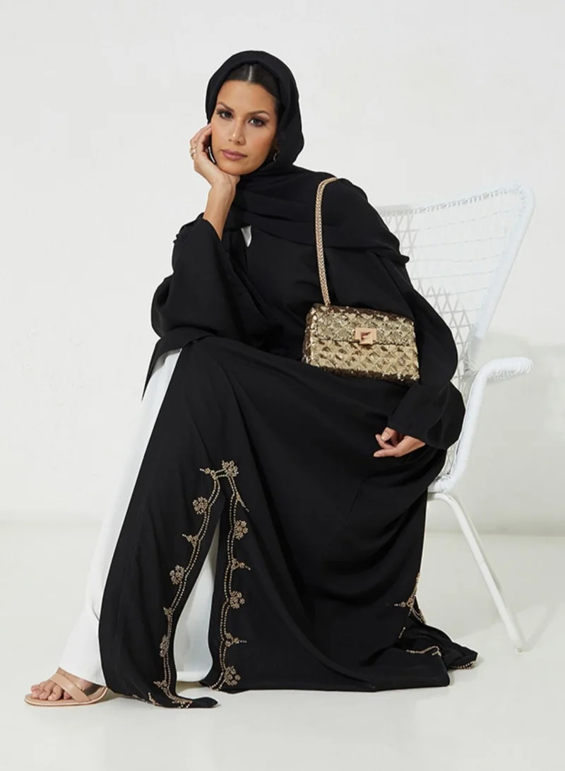 Rosette Abaya Abaya Set Elegant Embroidery
