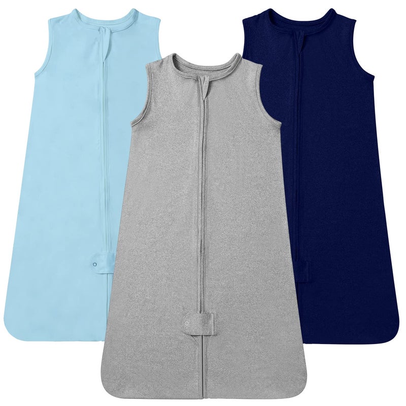TotAha Sleep Sack 0-6 months 3 Pack, Buttery Soft, Safe Wearable Blanket Baby Sleeping Bag with 2-way Zipper for Girl Boy, 0.5 TOG - Image 1