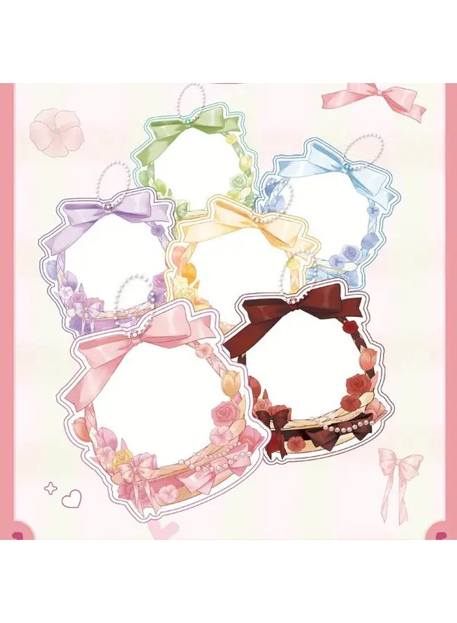 حافظة اليابانية أنيمي لطيفة قوس زهري واضحة واقية 75 ملم جولة حامل شارة - Image 1