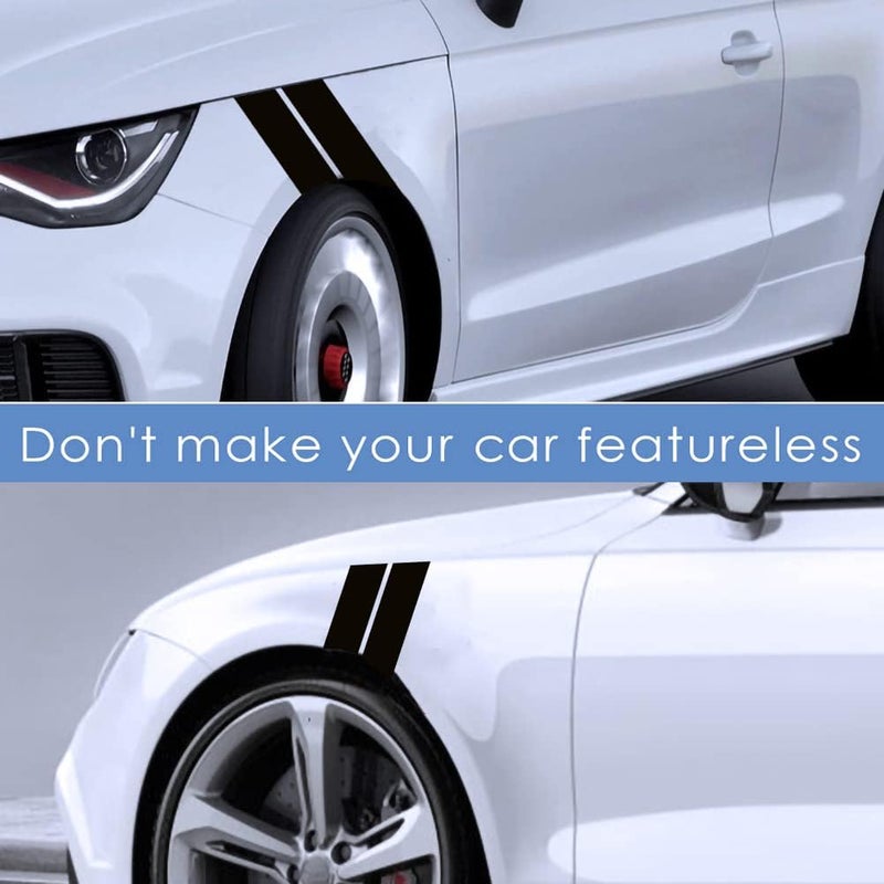 Voroly Car Wheel Fender Reflective Decal Sticker Warning Safety Reflector Strips Sticker Hood Head Lamp Universal Fits Car Truck or SUV 1 Set of 4 Pcs (2 pcs for Each Side) - Image 4