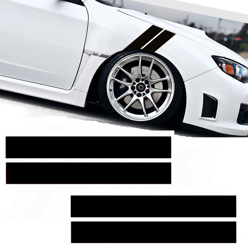 Voroly Car Wheel Fender Reflective Decal Sticker Warning Safety Reflector Strips Sticker Hood Head Lamp Universal Fits Car Truck or SUV 1 Set of 4 Pcs (2 pcs for Each Side) - Image 3
