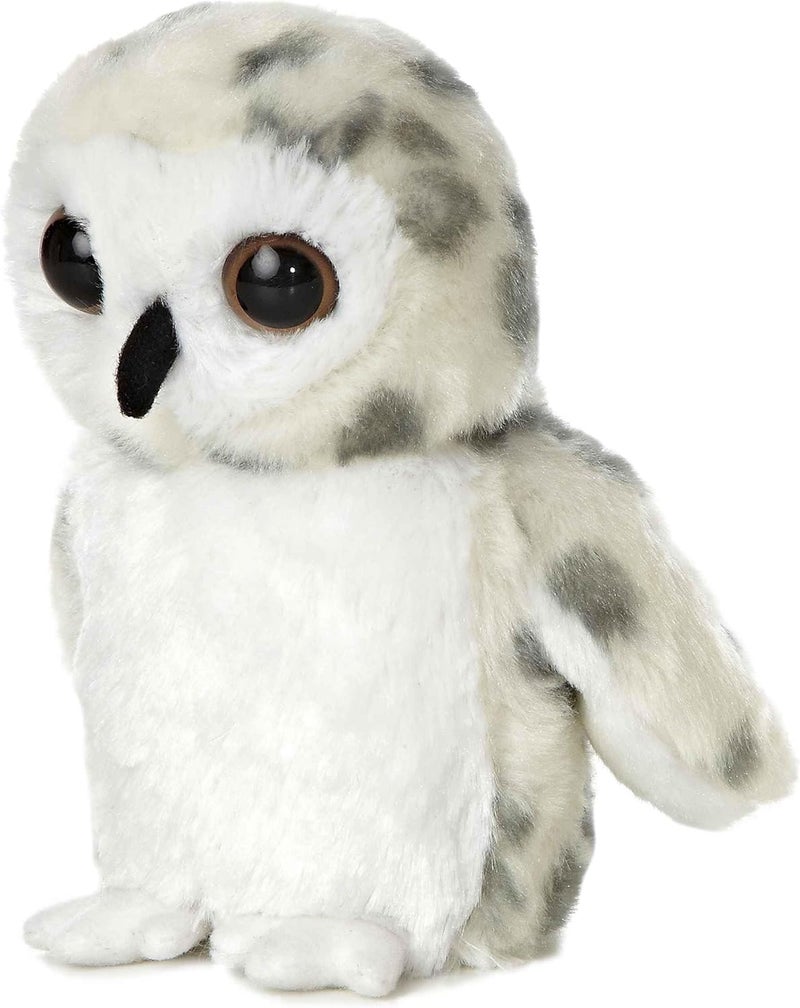 AURORA ® Adorable Mini Flopsie™ Snowy Owl Stuffed Animal - Playful Ease - Timeless Companions - White 8 Inches - Image 2