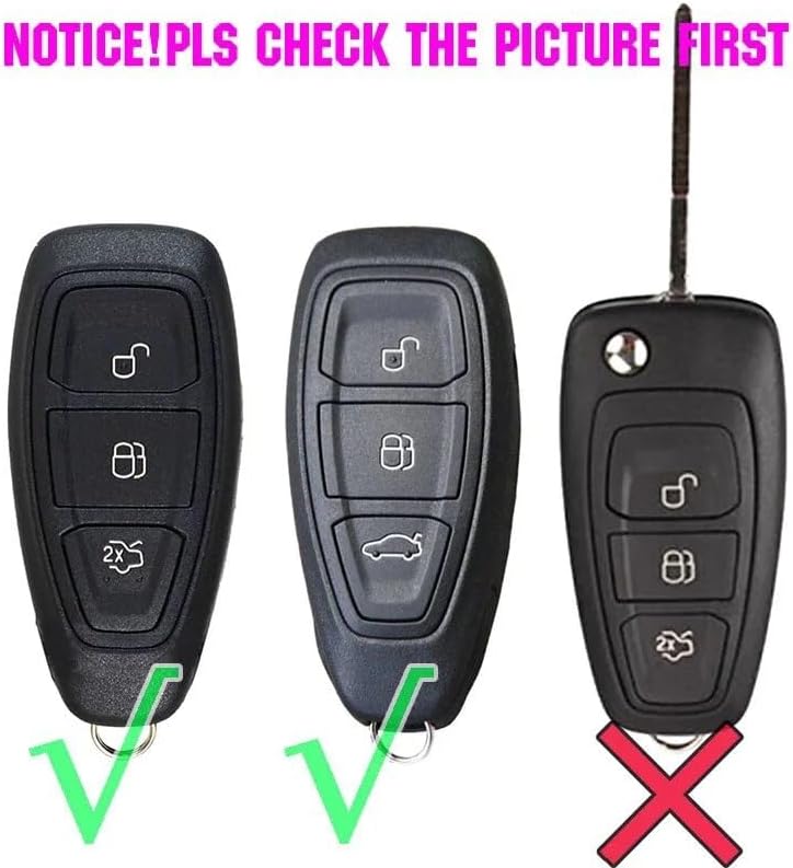 QASULER Silicone Key Case Cover for Ford Key Fob - Image 2