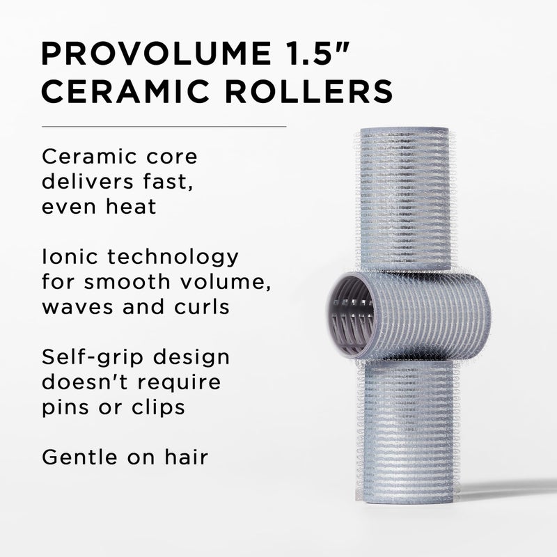 Fromm ProVolume 1.5" Self-Grip Ceramic Ionic Thermal Hair Rollers, 3 Count, Salon Quality Hair Curlers for Shorter or Medium Length Hair, Bangs and Tighter Curls - Image 2