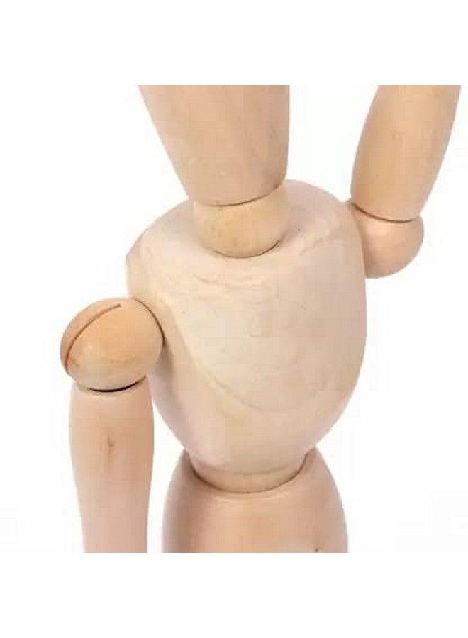 DEZIINE 1pcs 14CM Wooden Manikin Movable Limbs Human Mannequin Model for Artist Sketching Hand Blockhead Puppet Home Decoration - Image 4