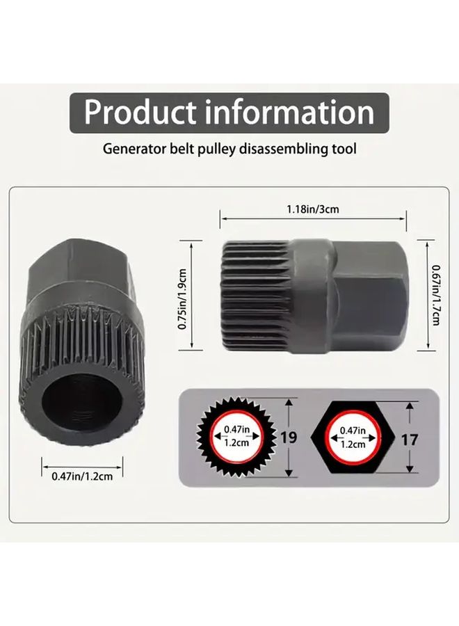 Heavy Duty Automotive Pulley Removal Tool With Adjustable Wheel Sliding Mechanism Black Handle - Image 4