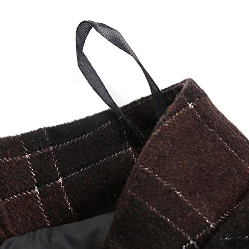 IDEALSANXUN Womens Plaid Wool Skirts Elastic Waist A-Line Pleated Tartan Long Skirts (Small, Coffee 2005) - Image 5