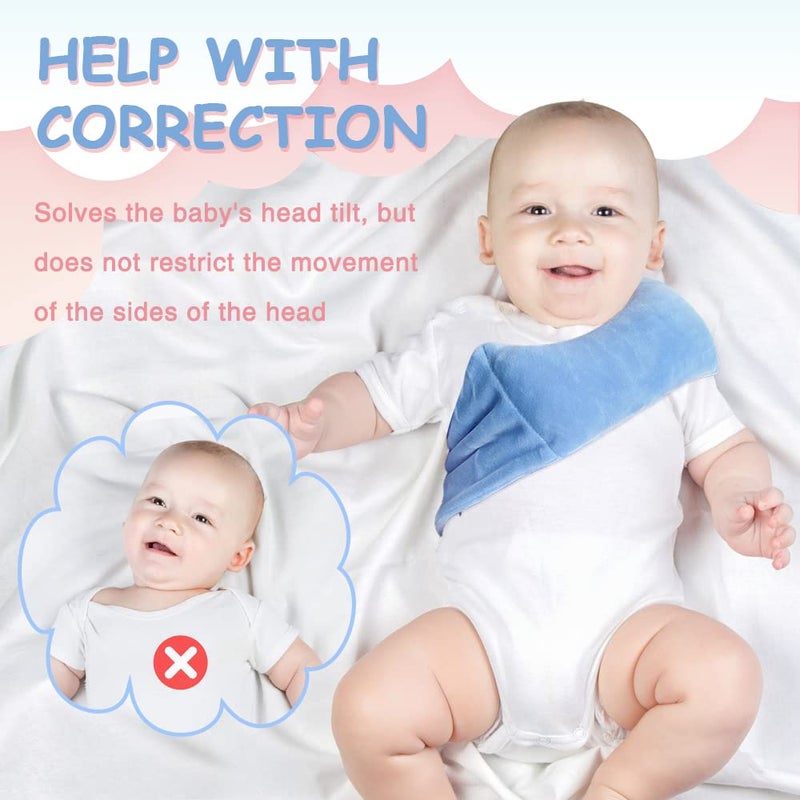 POWYS Torticollis Pillows For Infants Baby Neck Support Pillow Infant Newborn Head Shaper Correction Cusion Adjustable Toddler Kid Head Positioner For Car Seat Travel - Image 5