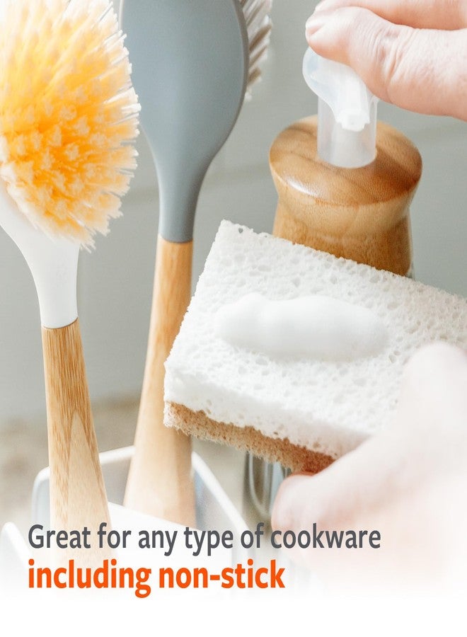 Full Circle In a Nutshell - Healthy, Sustainable Scrubber Sponges made from Walnuts - Powerful, Non-Scratch Kitchen Sponges with Plant-Based Materials - Pack of 2 - Image 4