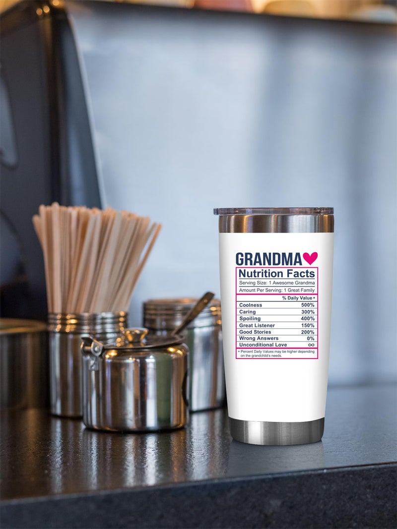 NewEleven NewEleven Mothers Day Gifts For Grandma - Grandmother Birthday Gifts  Gift for Grandma From Granddaughter Grandson - Presents For Nana  Gigi  Mimi  Grammy  New Grandmother - 20 Oz Tumbler  - Image 4