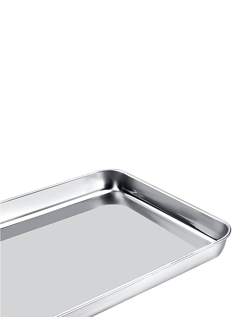 المفرج صينية ستانلس ستيل 18/8 مقاس 24x30x1.5 سم - Image 5