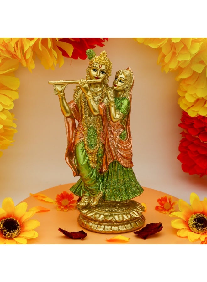 Alikiki Hindu Idol Radha Krishna Statue - Indian God Goddess Figurine Murti Pooja Item Home Office Temple Mandir Puja Item India Buddha Diwali Wedding Gifts Meditation Altar Shrine Kit - Image 4