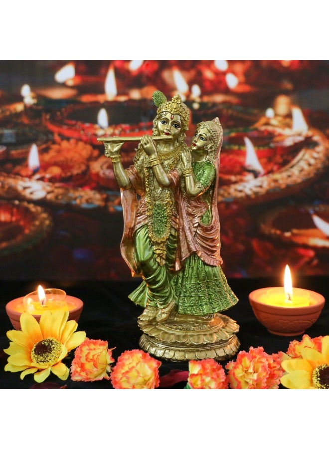 Alikiki Hindu Idol Radha Krishna Statue - Indian God Goddess Figurine Murti Pooja Item Home Office Temple Mandir Puja Item India Buddha Diwali Wedding Gifts Meditation Altar Shrine Kit - Image 5