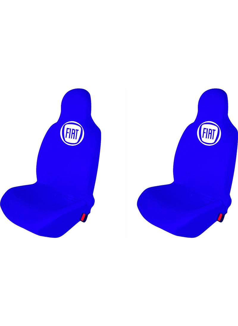 Zapomi - Fiat 124 Spider-126 Bis-500 Family Seat Service Cover For Front Seats Blue - Image 1
