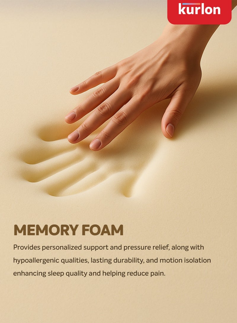 Kurlon Kurlon DuoRest Premium Mattress | Dual Comfort | Memory Foam | Dual Reversible Mattress | High Resilience (HR) Foam | Bonded Foam | Twin Size Mattress (200L X 120W X 20H cm) | 10 Yrs Warranty - Image 3