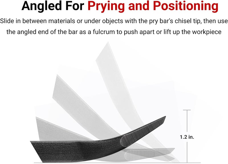 TEKTON 25-Inch Angled Tip Handled Pry Bar with Striking Cap - Image 3