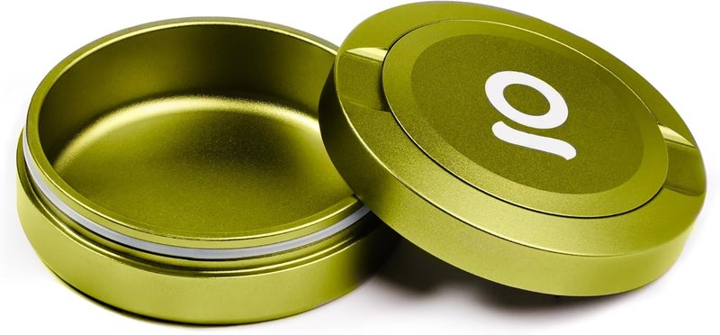 ONGROK ZPuck, Aluminum Pouch Holder, Metal Airtight/Air Proof Storage Container, Preserve Flavor, Sleek and Portable Tin Holder for Pouches & Small Essentials (Green) - Image 1