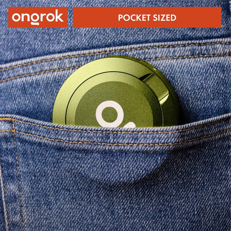 ONGROK ZPuck, Aluminum Pouch Holder, Metal Airtight/Air Proof Storage Container, Preserve Flavor, Sleek and Portable Tin Holder for Pouches & Small Essentials (Green) - Image 5