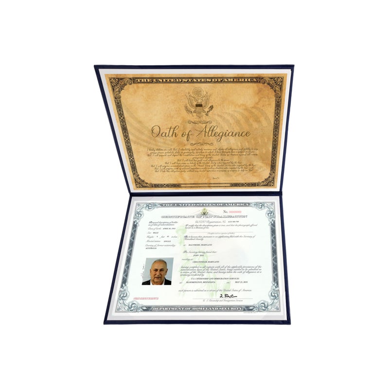 ASVP Shop US Citizenship Certificate Holder â€“ Padded Cover with Gold Seal - Naturalization Gift for New Citizens - Protect Your Certificate of Citizenship - Image 3