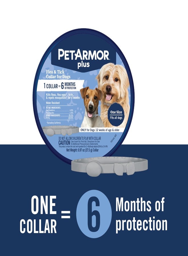 بيت آرمور طوق PetArmor Plus للبراغيث والقراد للكلاب، يقضي على البراغيث والقراد، حماية تدوم 12 شهرًا، مقاوم للماء، مقاس واحد يناسب الجميع، طوقان - Image 3