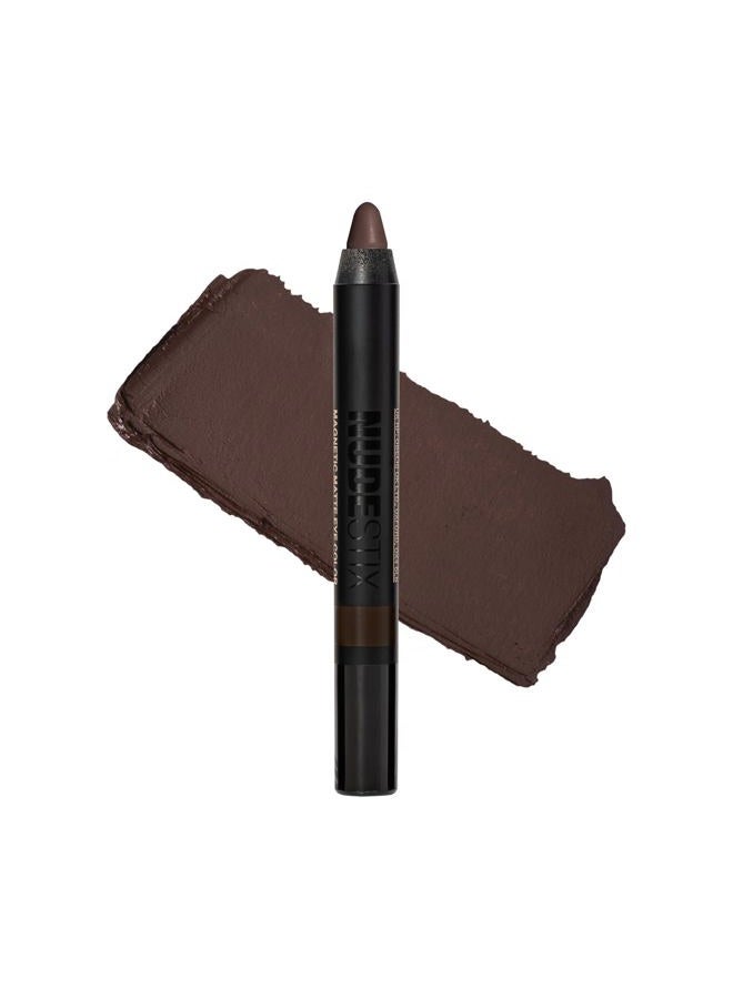 NUDESTIX Magnetic Matte Eye Color Pencil, Eyeshadow + Eyeliner + Eyelid Primer, Cream Makeup Stick, Long Lasting, Waterproof, Shade: Cocoa - Image 1