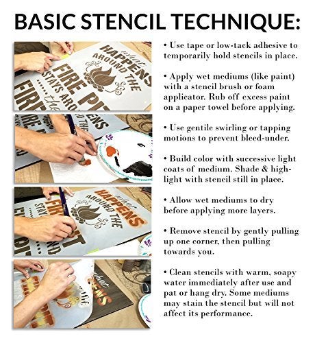 Studio R 12 Studio R 12 Home - West Virginia - State Stencil - 2 Part by StudioR12 | Reusable Mylar Template | Use to Paint Wood Signs - Pallets - Pillows - T-Shirts - DIY Home Decor - Select Size (13" x 13") - Image 5