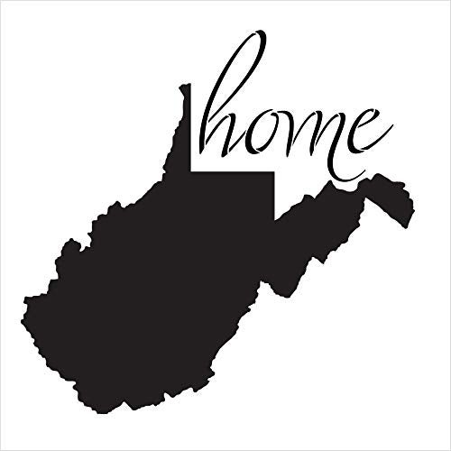 Studio R 12 Studio R 12 Home - West Virginia - State Stencil - 2 Part by StudioR12 | Reusable Mylar Template | Use to Paint Wood Signs - Pallets - Pillows - T-Shirts - DIY Home Decor - Select Size (13" x 13") - Image 4