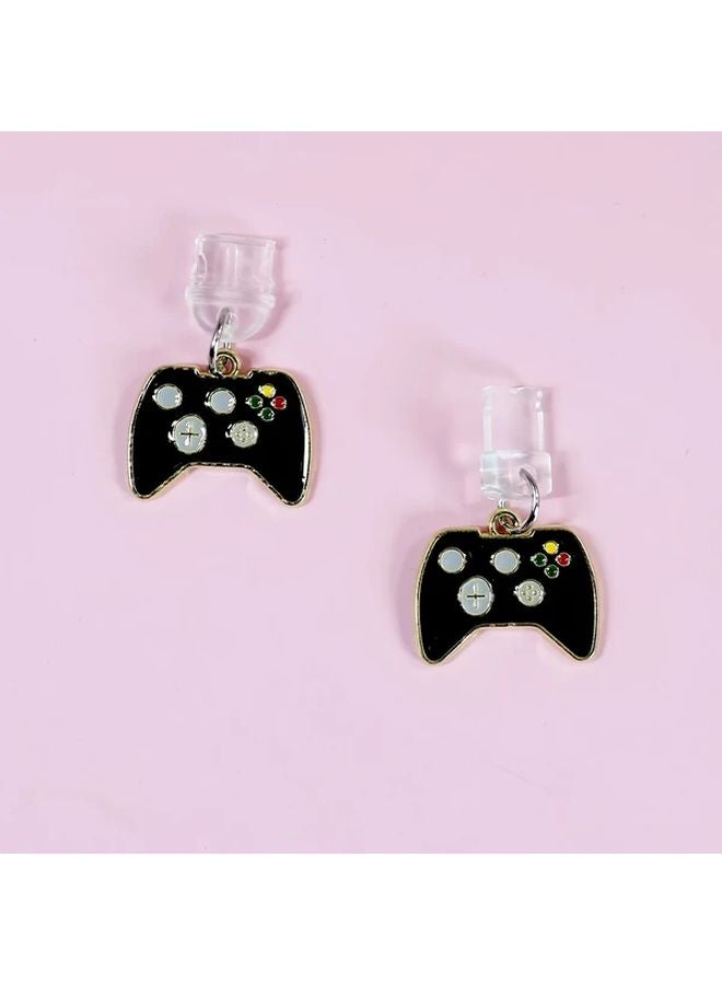 Black Type C Mobile Phone Dust Plug Alloy Game Controller Key Pendant For iPhone Huawei Samsung - Image 4