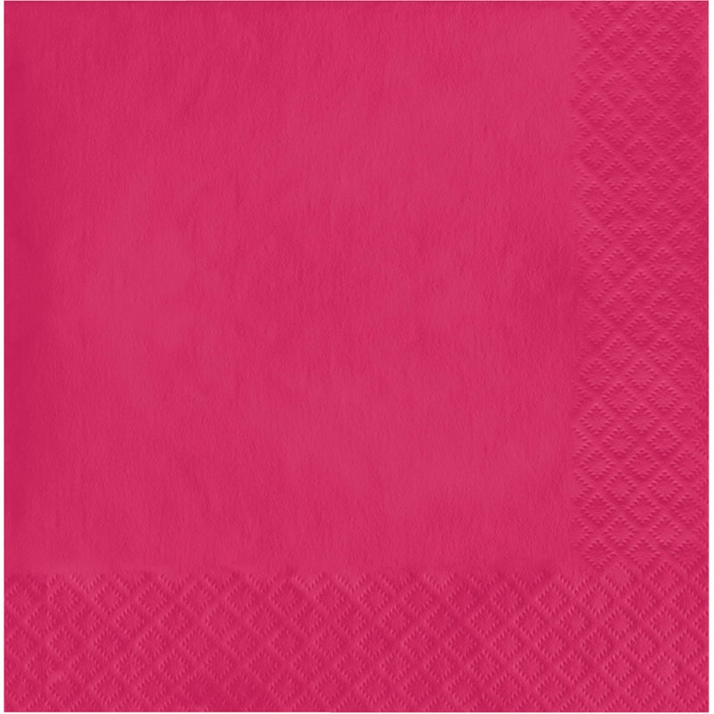 Creative Converting Touch of Color 2Ply 50 Count Paper Lunch Napkins Hot Magenta