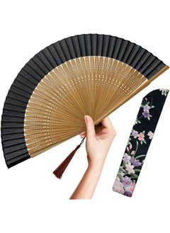 YARDHOBI Handheld Fans Folding Hand Fan For Women Foldable Chinese Japanese Vintage Bamboo Silk Fan Silk Folding Fans With Bamboo Frames For Dancing Cosplay Wedding Party Props Decoration  - Image 1