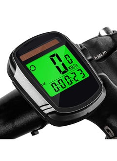 Terrifi Bike Computer With Solar Energy Bicycle Speedometer and Odometer Wireless Waterproof Cycling Computer Lcd Backlight Automatic Wake-up & Multi Functions